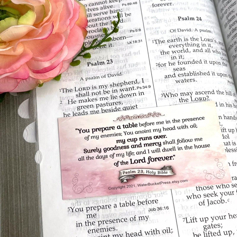 YooHooLady Pocket Scripture Cards Psalm 23, The Lord is My