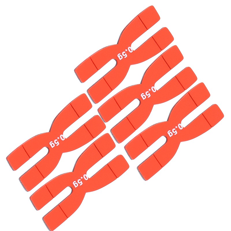 POWERTI 5pcs 0.5g Tennis Badminton Racket Weight Balance Strips Silicone