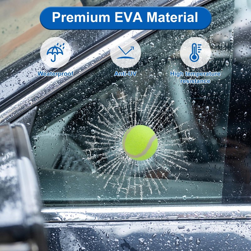 COGEEK 3D Prank Tricky Broken Glass Sticker Car Window Ball