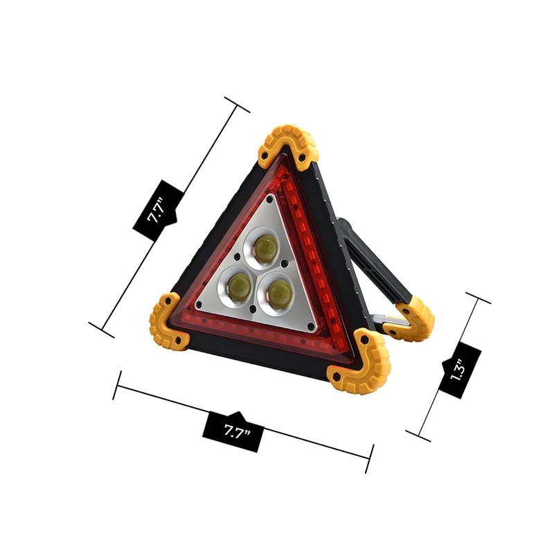 Barton Outdoor Red Emergency Roadside Safety Light with Charging Port