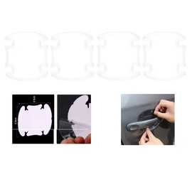 Car Door Handle Scratch Protector, 4 Pcs Transparent Universal Auto Door Grip Anti Scratches Protective Film, Bowl Side Paint Protection Stickers