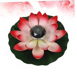 UKCOCO LED Pool Light Outdoor Solar Light Outside Pool Solar Lily Pads for Pool Water Lily Lights Floating Pool Lights for Wedding Lamp Lotus Accessories Lotus Diving Lotus Night Light