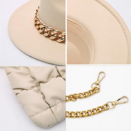 BXOZSAOZ Combination of Hats for Women Fashionable and Bags, Fedora Hats for Women，Pink Fedora Hats for Women (US, Alpha, Medium, Off White)