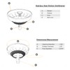 Highcraft 9754JO Stainless Steel Kitchen Sink Strainer Basket-Replacement for Standard