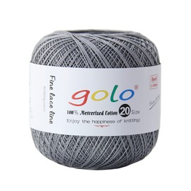 Crochet Thread Size 20 for Hand Knitting Crochet Yarn for Crocheting (Silver grey-517)