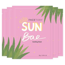 FaceTory Sun Bae Aloe Vera - Mascarilla calmante, calmante e hidratante (paquete de 5)                                                                