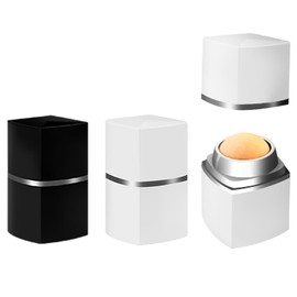 3 Pieces Facial Roller Facial Massager Pore Cleansing Oil Absorption Volcanic Stone Can Be Used for Face and Body Massage, Remove Face Oil.(White Black)