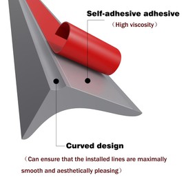 Water Dam Silicone Waterproof Barrier Bathroom and Kitchen Water Strip Coving Edging Strip（Grey-3.3m）