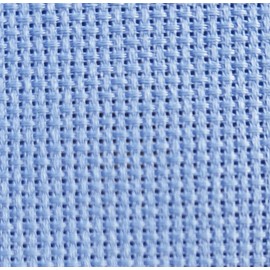 Tela de punto de cruz, 12 x 59 pulgadas, 14 quilates, algodón contado, tela de punto de cruz (azul claro)