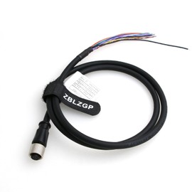 ZBLZGP DataMan 260 Reader Serial Cable IO Power Cable M12 A-Code 12 Pin Female Cable Connector for COGNEX Industrial CCBL-05-01 Vision Camera (1M)