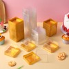 NIYANGLE 50 Pcs 3 Inch Mini Cake Box, Clear Plastic