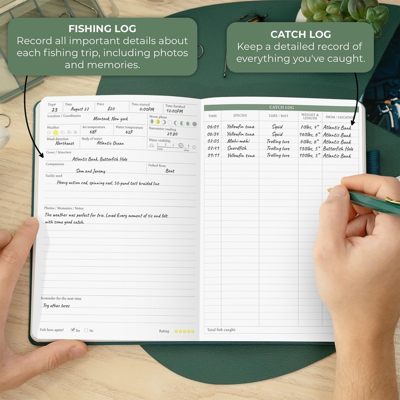 Legend Fishing Log Book – Fisherman Journal Notebook to Record