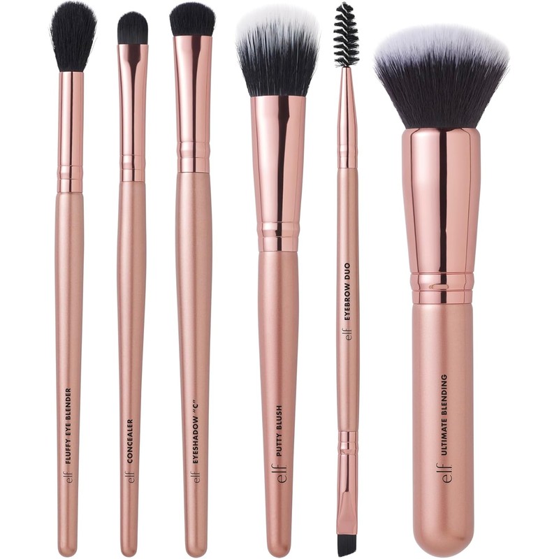 E.L.F. Kit facial impecable, colección de brochas de 6 piezas