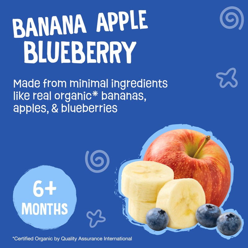 Earth's Best Organic Banana Apple Blueberry Pouch, 3.5 oz (Pack