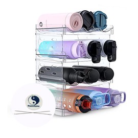 RuzeZone 4-Tier Water Bottle Organizer, Wine Rack, Water Bottle Holder, Water Bottle Organizer for Cabinet, Kitchen Organizer and Storage, Pantry Organizer, Cabinet Organizer, Fridge Organizer