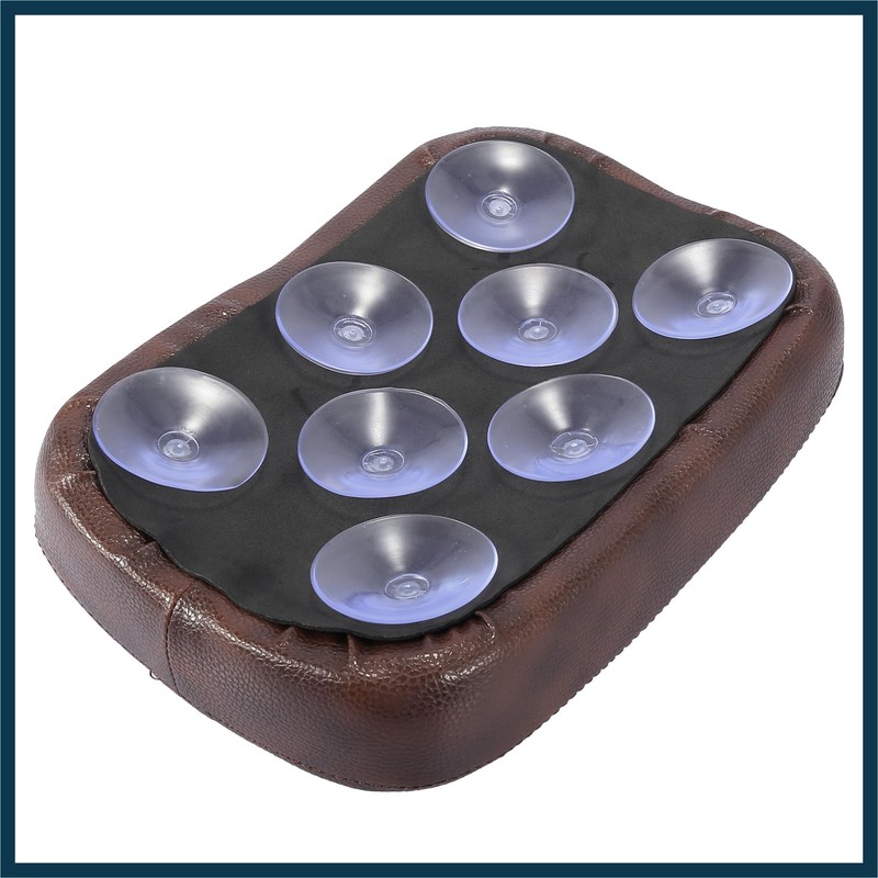 TUCKBOLD Brown 6 Suction Cup Soft Motorcycle Pillion Passenger Pad
