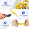 SEVSTATWK Yellow Plastic Chain 25ft, 1.42" Link, High Visibility Plastic