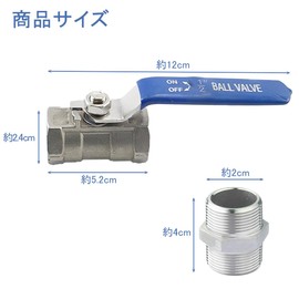 DONGFANGB Ball Valve Set 1/2 PT 304 Stainless Ball Valve Flow Control Valve with Insulated Handle (Blue)