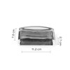 Gedy Antares Soap Dish, Resin, Grey, 7.5 x 11.2 x