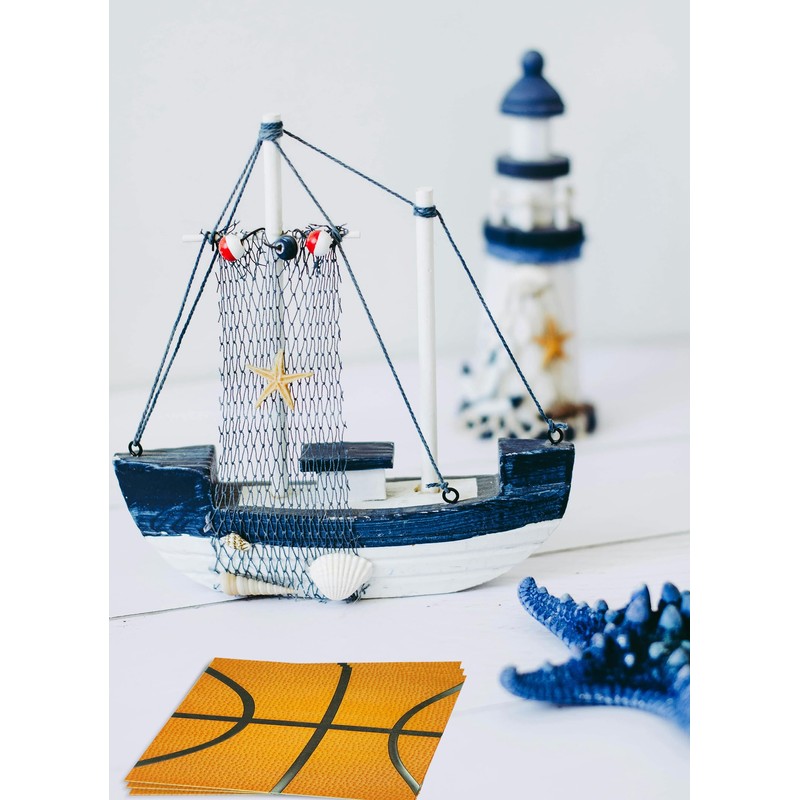 48Pcs Basketball Paper Napkins, 6.5in
