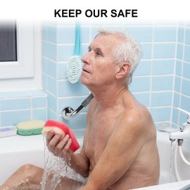 2 Pack Anti Slip Shower Grab Bar Handle, Wetexchi 12 inch Stainless Steel Bathroom Grab Bar, Knurled Bath Balance Bar, Safety Hand Rail Support, Handicap Elderly Senior Assist for Bathtub,Toilet