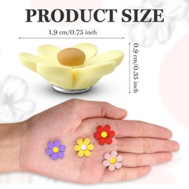 DIFIT 10 PCS 3D Flower Fridge Magnets Refrigerator, Cute Magnets for Refrigerator Magnets for Whiteboard, Colorful Whiteboard Magnets for Fridge, Decorative Magnets for Locker Kitchen Office (Small)