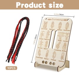 CALIDAKA Learn Knot Training Board, 16 Knotting Methods for Beginners, Portable Knot Tying Book for Fishing, Backpacking, Hiking, Outdoor Survival, Camping(Color:As Shown)