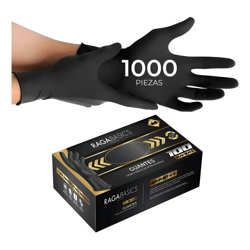 Guantes De Nitrilo Libres De Latex 1000 Pz Azul