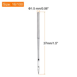 sourcing map 10 Pcs Sewing Machine Needles Size 16/100 Quick Sewing Iron Universal Regular Point Machine Needles Embroidery Sewing Tool for Craft DIY Household Stitching Industrial Use