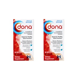 WynnPharm Dona Crystalline Glucosamine Sulfate, 750 Mg, Joint Supplement Pills for Knee Comfort & Joint Health Support, 750 Mg, 60 Count (2 Pack).