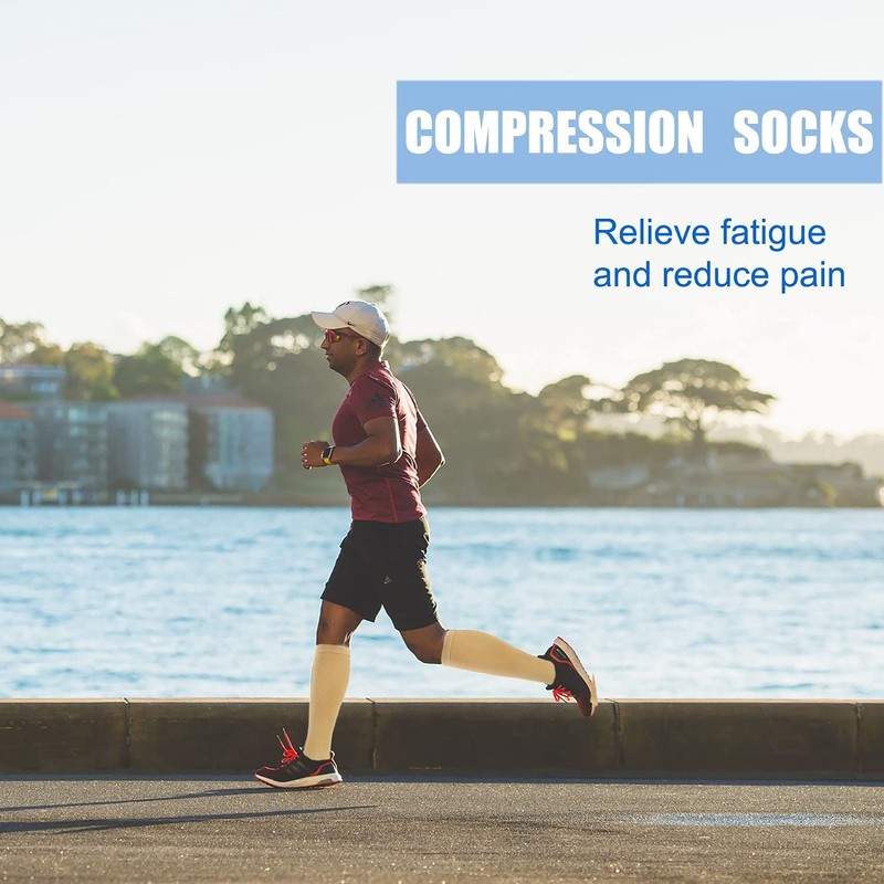 4 Pairs Copper Compression Socks for Women & Men Circulation