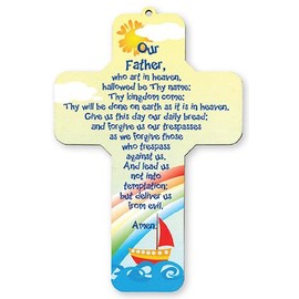 7" OUR FATHER Wooden Cross ~ Laser Cut ~ Children's Gift Wood
