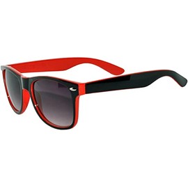 OWL Retro Style 80's Vintage Two Tone Sunglasses Full Mirror Lens 3 Pairs UV 400 Protection