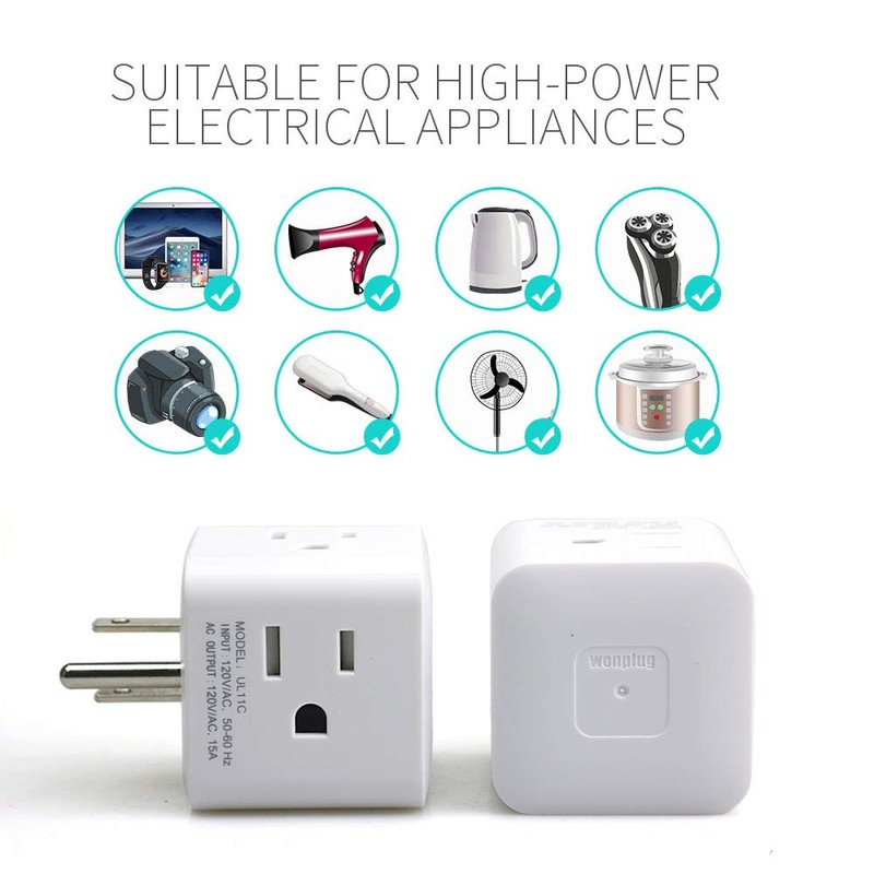 Multi Plug Outlet Extender, Vsanstar 3 Prong Wall Tap 4