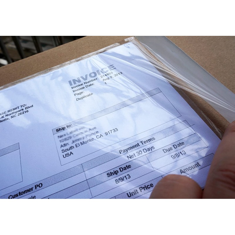 (300 Pcs) Premium 6''x10'' Packing List Envelope, Tailored Size for