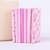 7Pcs Top Pink Cotton Craft Fabric Bundle Squares Patchwork DIY