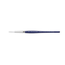 Grumbacher Academy Watercolor Round Brush, White Nylon Bristles, Size 10 (775.10)
