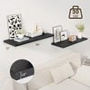 36" Floating Shelves for Wall, 12" Deep Slim Black Floating