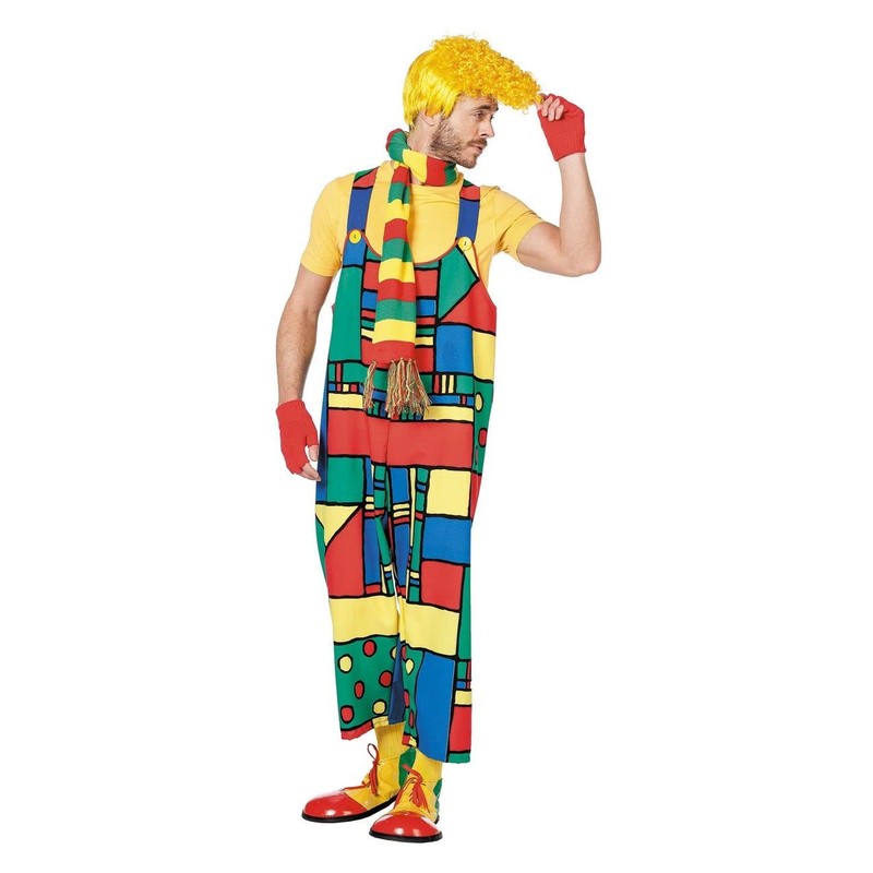 Herrenkostüm Latzhose Clown, Gr. 54