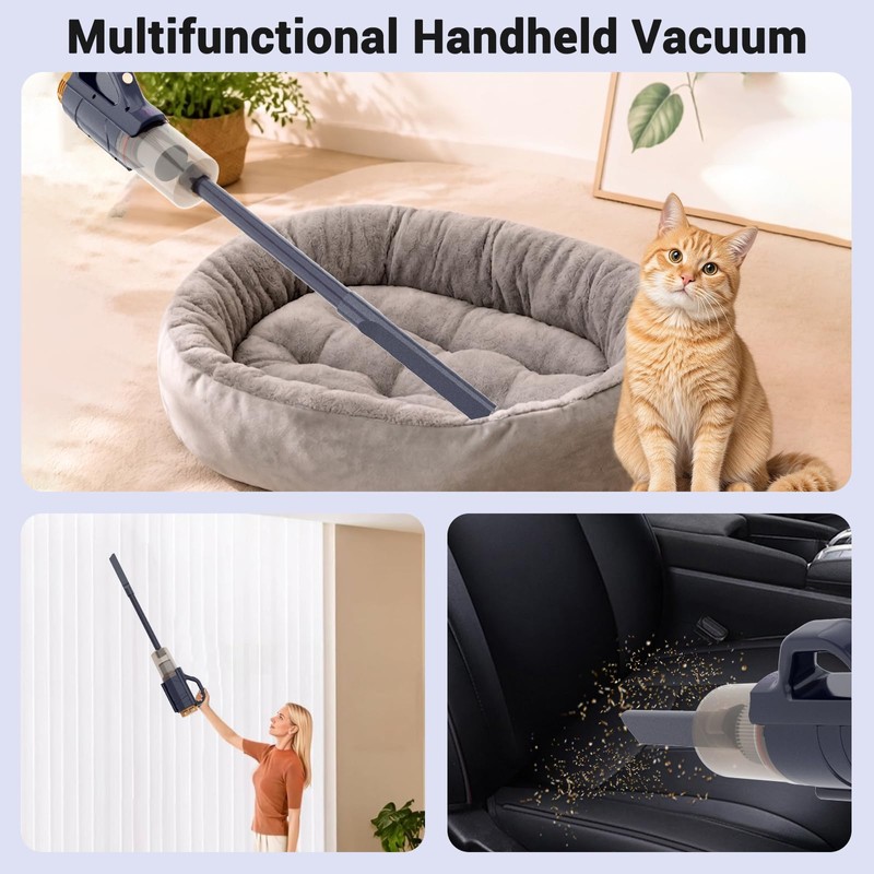 Cordless Vacuum & Blower, Handheld Stick Vacuum with Accessories Tools