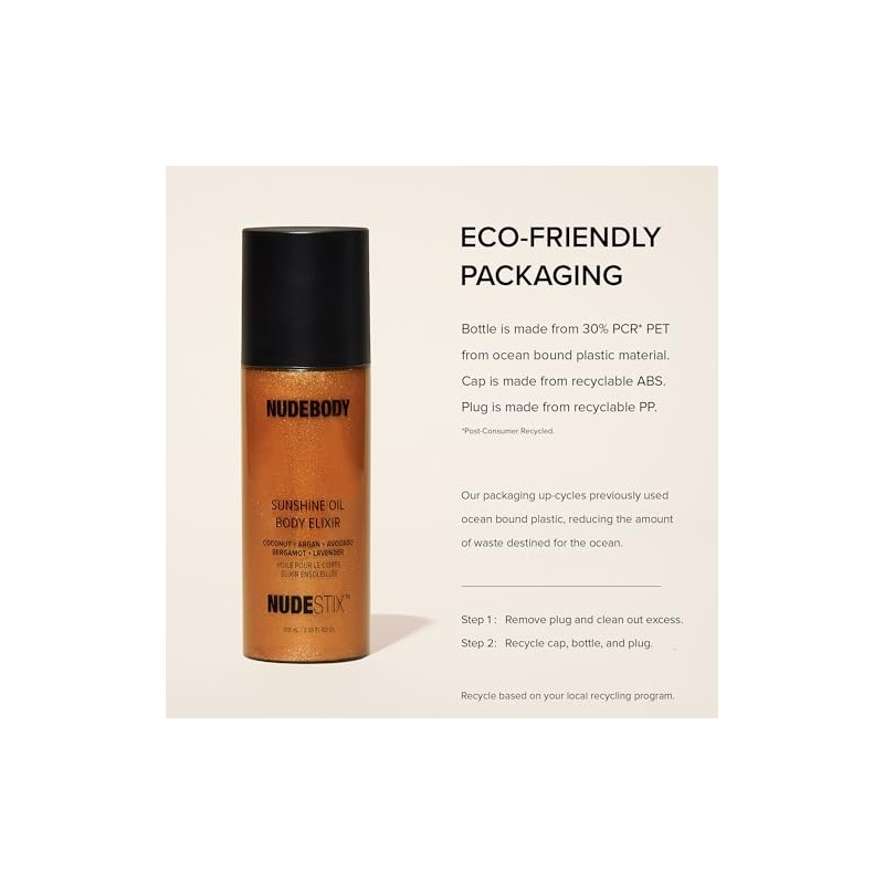Nudestix Sunshine Oil Body Elixir Hydrating With Gradual Tan Golden
