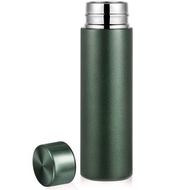 Irenare 5oz Mini Water Bottle Mini Insulated Stainless Steel Bottle Purse Water Bottle Cute Leak Proof Water Flask Keeps Drink Cold and Hot for Purse Women(Dark Green,1 Piece)
