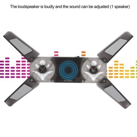 Laptop Cooling Pad, USB Powered LED LED Blue Light Laptop Cooling Stand Portable with Speaker for Laptop for Computer for Notebook