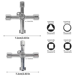 Sgehai 2 pcs Electric Box Key,Gas Cupboard Key,Gas Meter Box Key,Triangle Key for Meter Box,Utility Key Cupboard Key Square Round Triangle Key