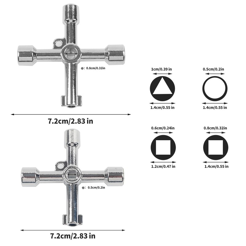 Sgehai 2 pcs Electric Box Key,Gas Cupboard Key,Gas Meter Box