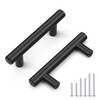 Probrico 15 Pack Black Kitchen Cabinet Handles,Hole Centers (64mm) 2.5