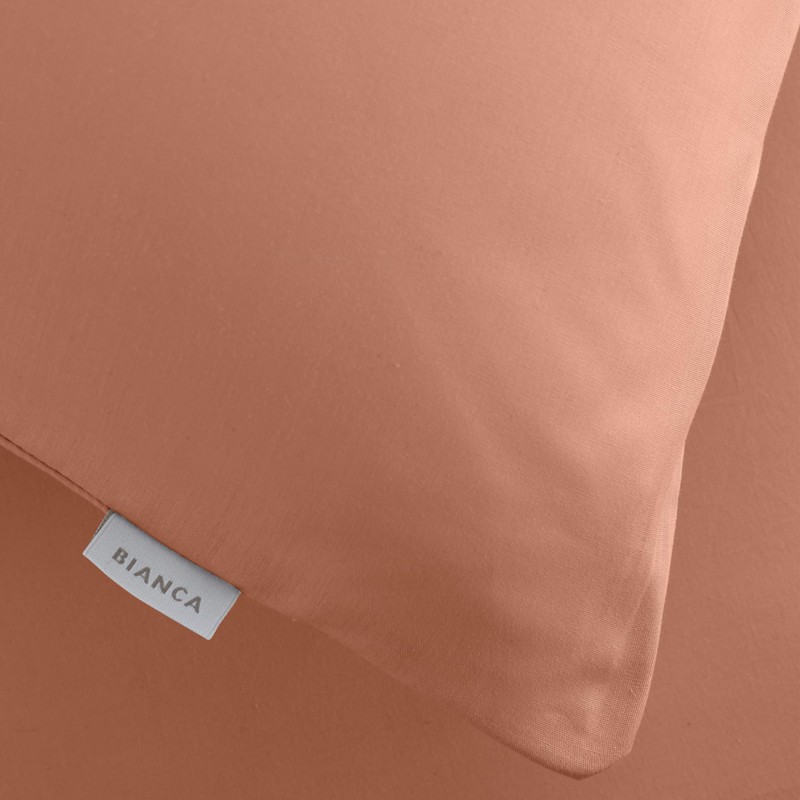 Bianca 200 Thread Count Cotton Percale Standard Pillowcase Pair Clay