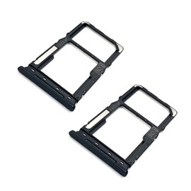 FainWan 2Pcs Sim Card Tray with Micro SD Slot Replacement Compatible with Motorola Moto G Pure XT2163 XT2163-4 Black