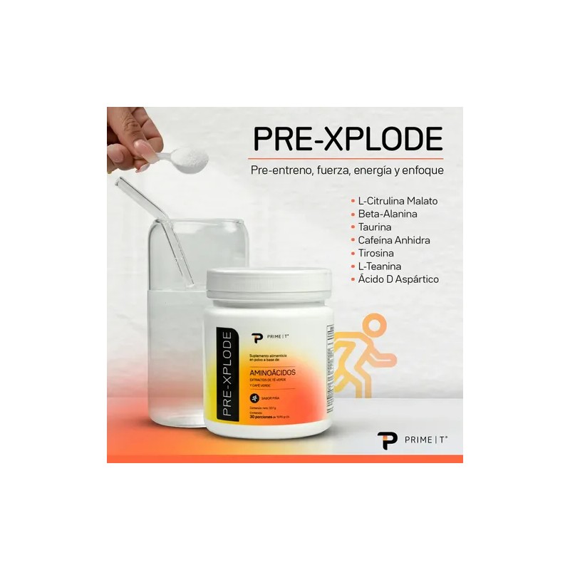 Pre Entreno Pre Xplode Primetech 30 servicios Pre Workout con