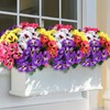 SOMYTING Artificial Pansies Flowers Outdoor 10 Bundles Faux Flowers UV